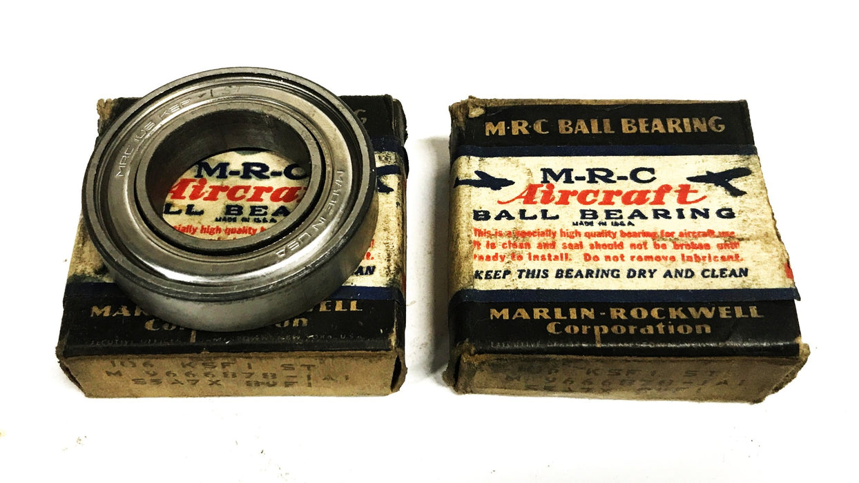 MRC Single Row Ball Bearing 106KSF-1ST [Lot of 2] NOS