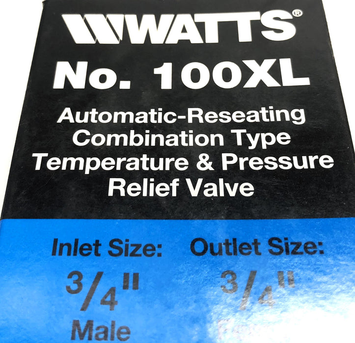 Watts 3/4" Temperature & Pressure Relief Valve 100XL (100XL-4) [Lot of 2] NOS