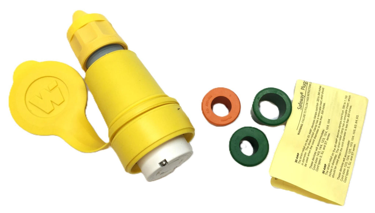 Daniel Woodhead Watertite 3-Phase 480V Yellow Connector 1301470108 (29W76) NOS