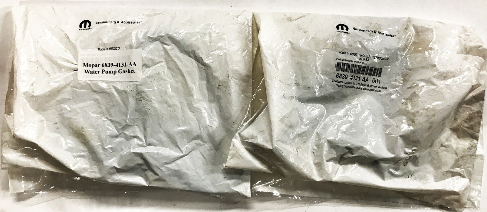 Mopar Water Pump Gasket 6839-4131-AA [Lot of 2] NOS
