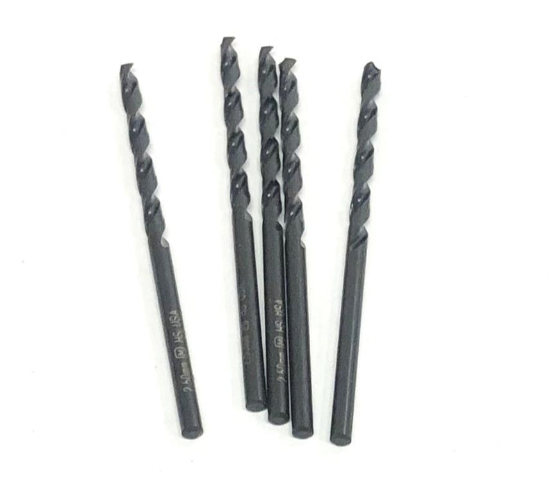 Unbranded 2-1/4 Inch Long HS Drill Bit 2.50mm [Lot of 5] NOS