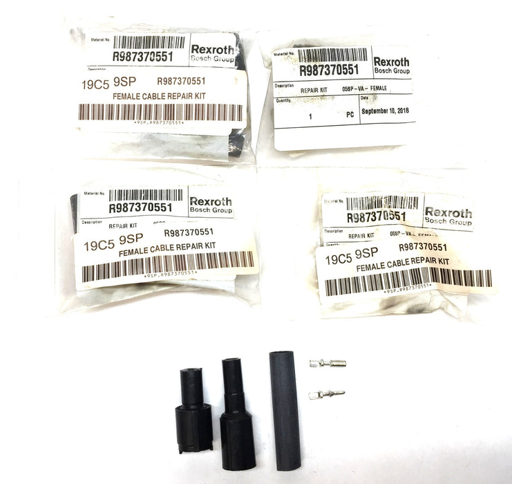 Bosch Rexroth Female Cable Repair Kit R987370551 (05SP-VA-FEMALE) [Lot of 4] NOS