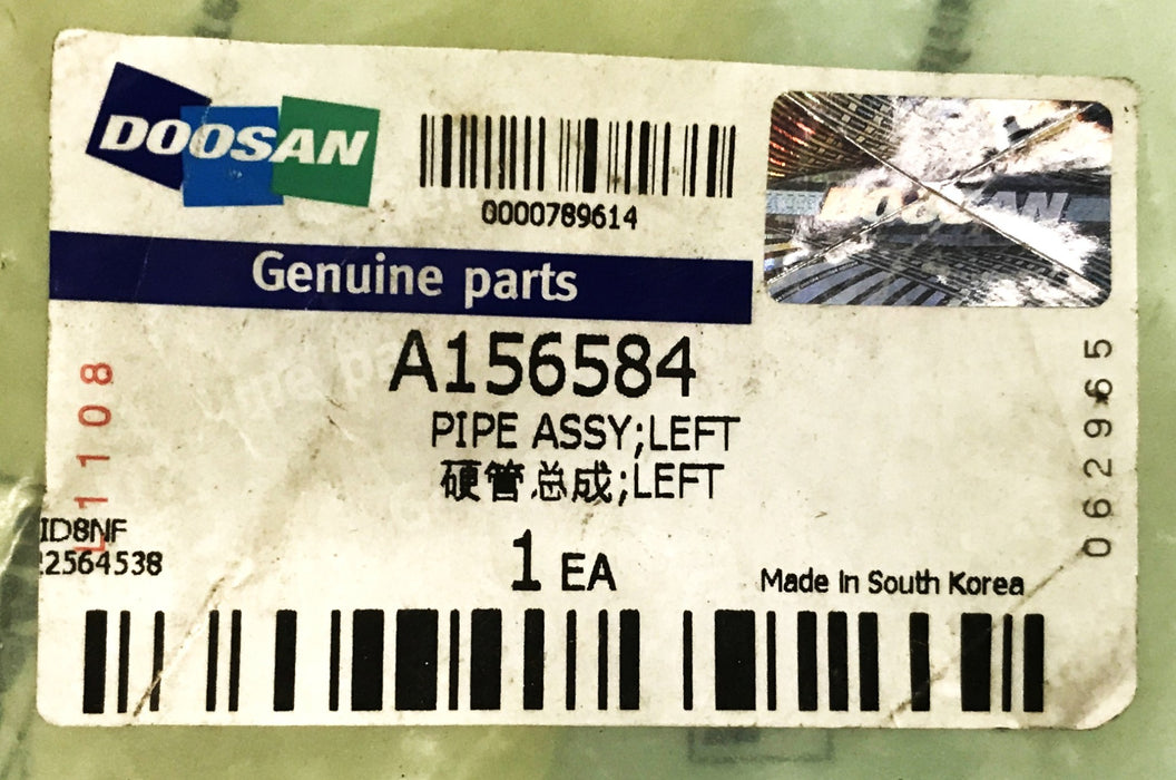 Doosan Forklift Left Pipe Assembly A156584 NOS