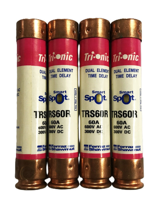 Ferraz Shawmut 50amp Tri-onic Smart Spot Fuse TRS60R [Lot of 4] NOS