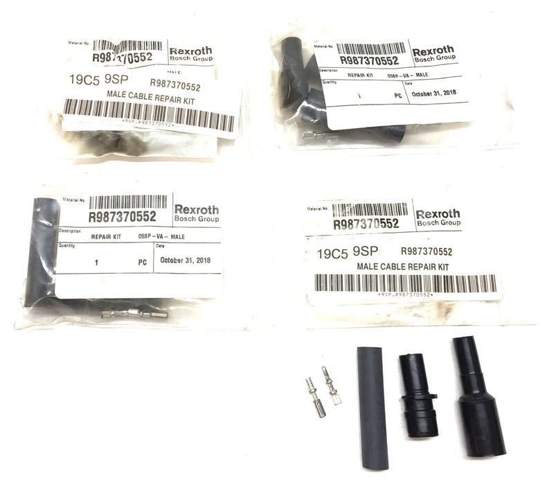 Bosch Rexroth Male Cable Repair Kit R987370552 (05SP-VA-MALE) [Lot of 4] NOS