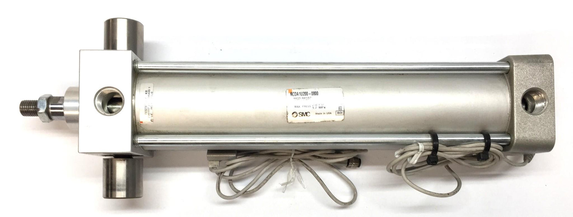 SMC 250 psi/1.7 Mpa Pneumatic Cylinder NCDA1U200-0800 USED