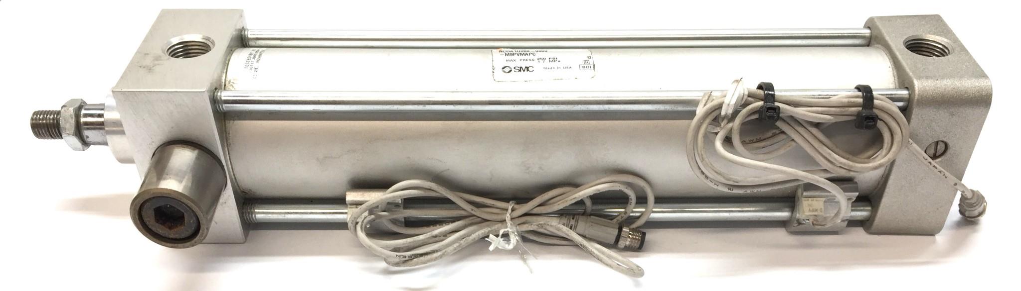 SMC 250 psi/1.7 Mpa Pneumatic Cylinder NCDA1U200-0800 USED