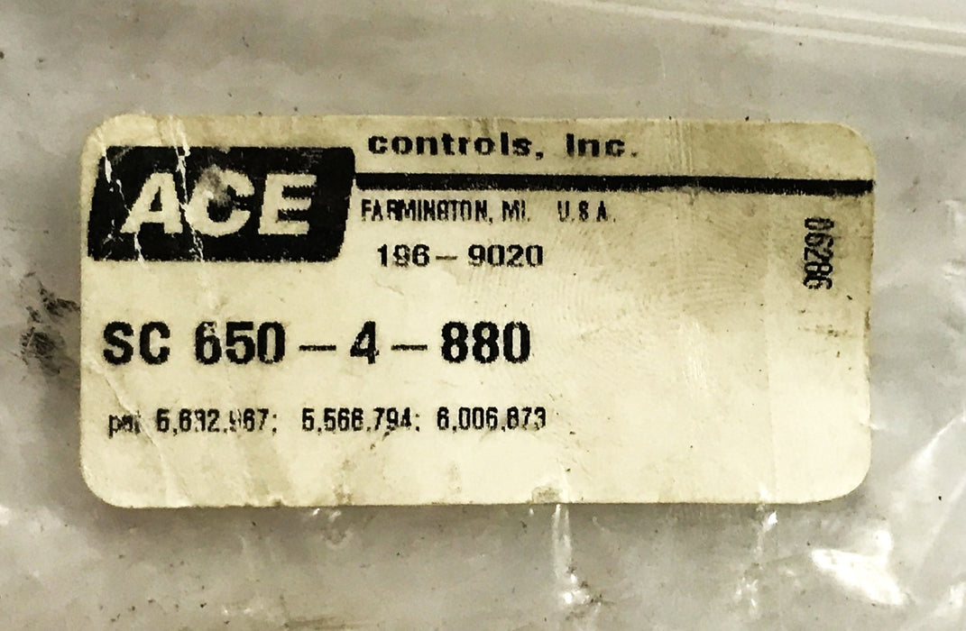 Ace Controls Hydraulic Shock Absorber SC650-4-880 NOS