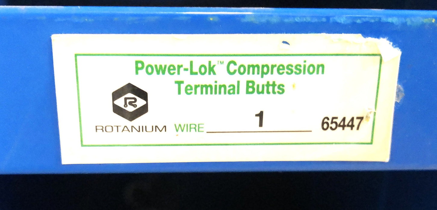 Power-Lok Compression Terminal Butt Rotanium Wire 1 65447 [Lot of 2] NOS