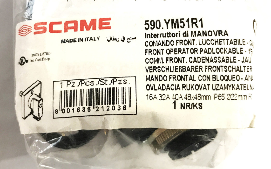 Scame Padlockable Front Operator Disconnect Switch 590-YM51R1 NOS