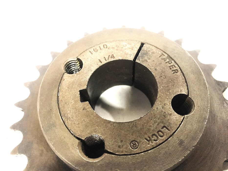 Martin Roller Chain Sprocket With 1610X1-1/4 Taper-Lock Bushing 40BTB28 NOS