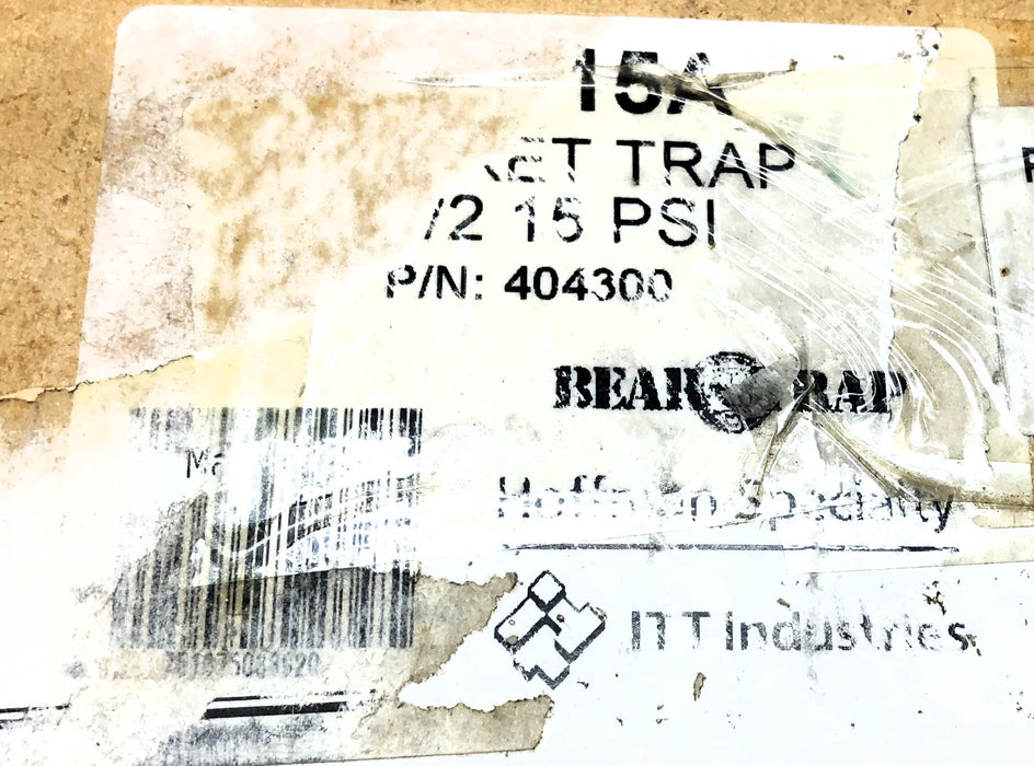 Hoffman Specialty In-Line Bucket Trap 1/2" NPT 250 PSIG 404300 (B1015A) NOS