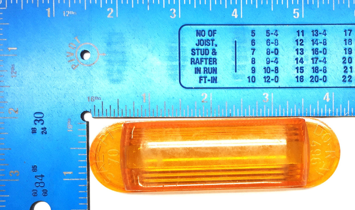 Do-Ray Oval Amber Clearance Marker Light 496 [Lot of 3] NOS