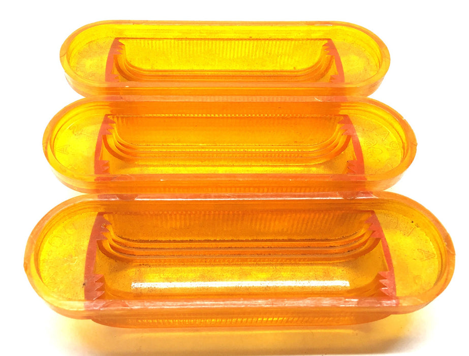 Do-Ray Oval Amber Clearance Marker Light 496 [Lot of 3] NOS
