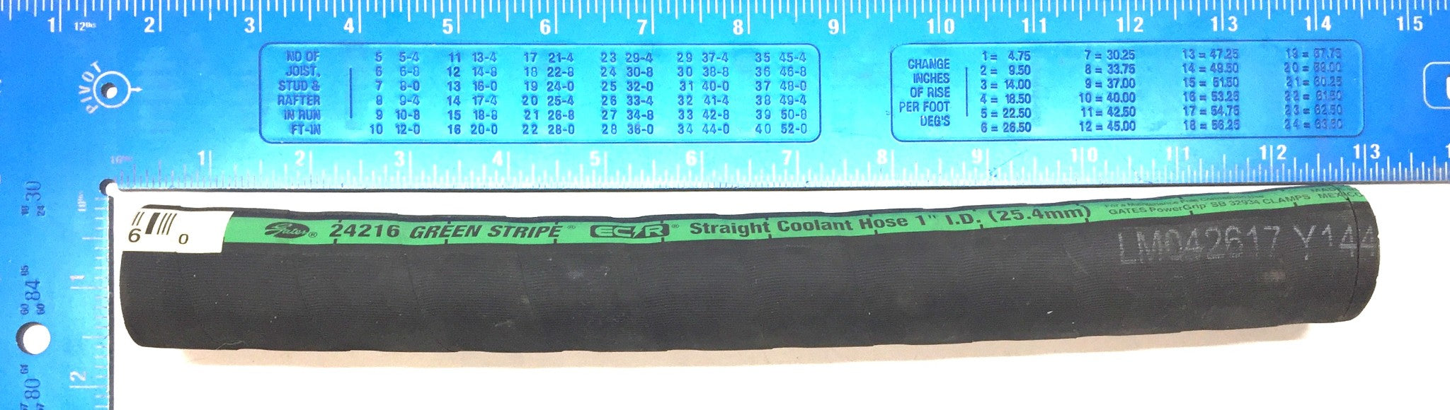 Gates Green Stripe 13" 2-Ply Straight Coolant Hose 24216 NOS