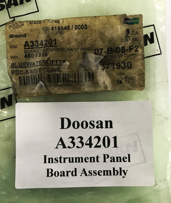 Doosan Forklift Instrument Panel Board Assembly A334201 NOS