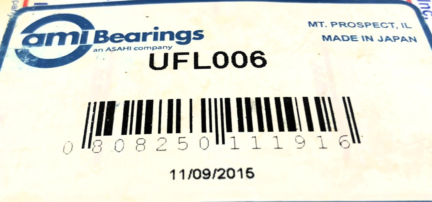 Asahi / AMI Flange Mount Bearing UFL006 NOS