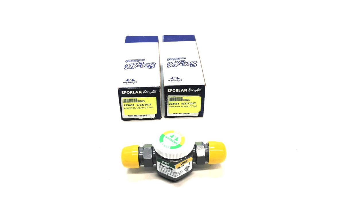 Sporlan 1/2" Moisture & Liquid Indicator SA-14 (700247) [Lot of 2] NOS