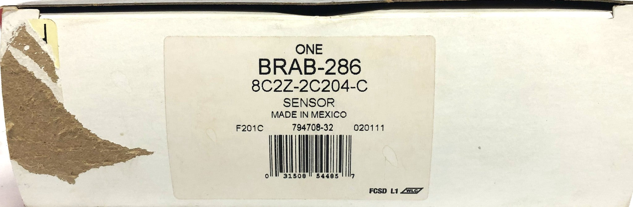 Ford Motorcraft Front Left Wheel Speed Sensor 8C2Z-2C204-C (BRAB-286) NOS
