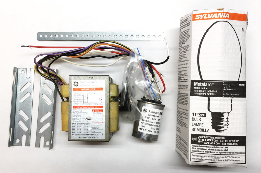 GE HID Metal Halide Lamp and Ballast Kit GEM175ML5AC3-55 (71701R) NOS