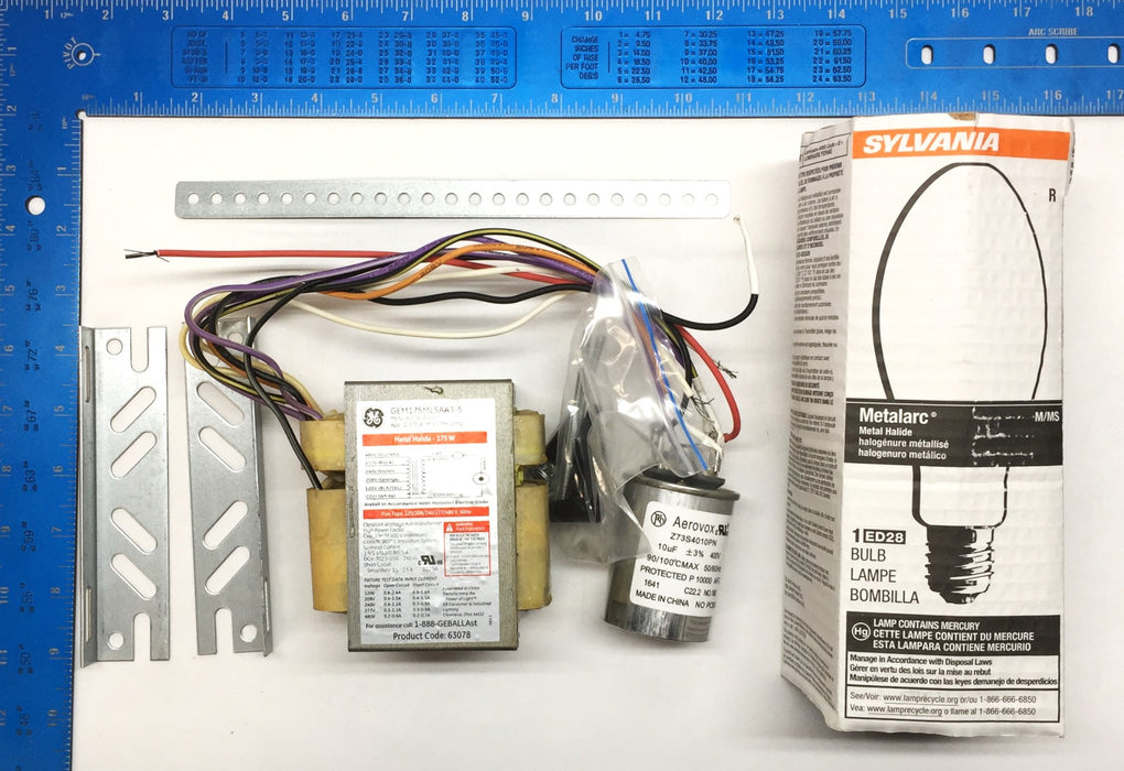 GE HID Metal Halide Lamp and Ballast Kit GEM175ML5AC3-55 (71701R) NOS