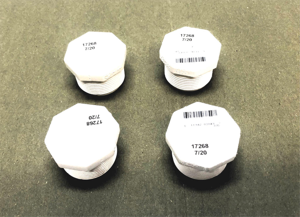 Charlotte 1-1/4" SCH-40 PVC Male Pipe Thread 450-012 [Lot of 4] NOS