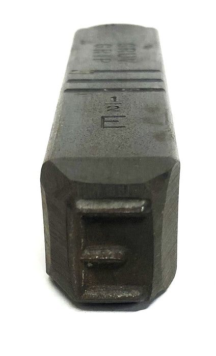 Gruv Grip 1/2 Inch Metal Stamp E USED