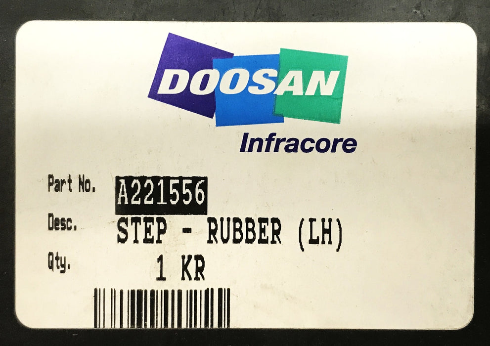 Doosan Daewoo Forklift LH Rubber Step A221556 NOS