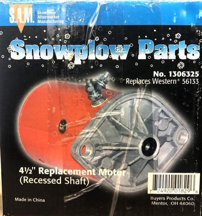 SAM 4-1/2 Inch Replacement Motor With Recessed Shaft For Snowplow 1306325 NOS