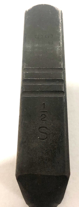 Gruv Grip 1/2 Inch Letter Metal Stamp S USED