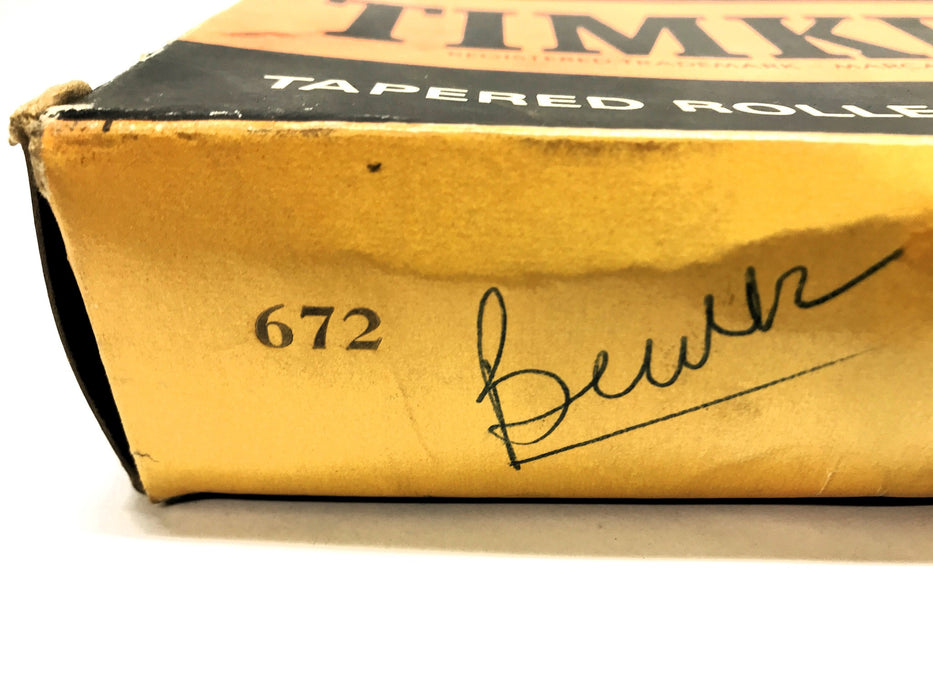 Timken Tapered Roller Bearing Cup 672 NOS