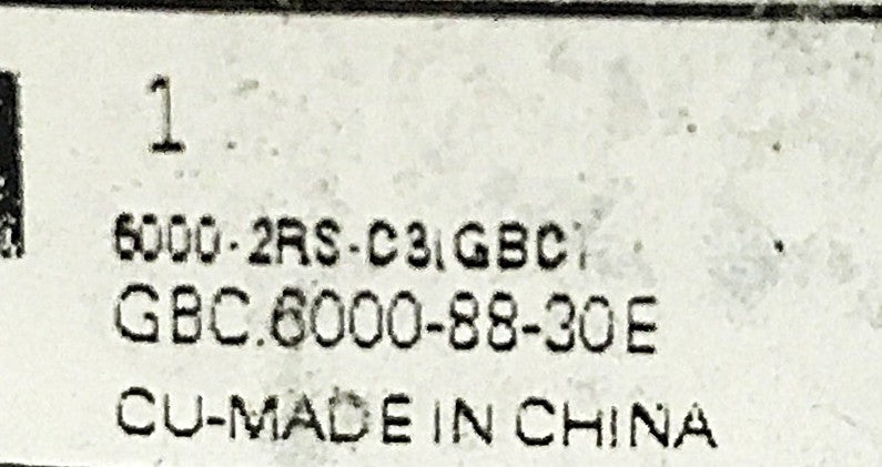 General Bearing Single Row Ball Bearing 6000-2RS [Lot of 4] NOS