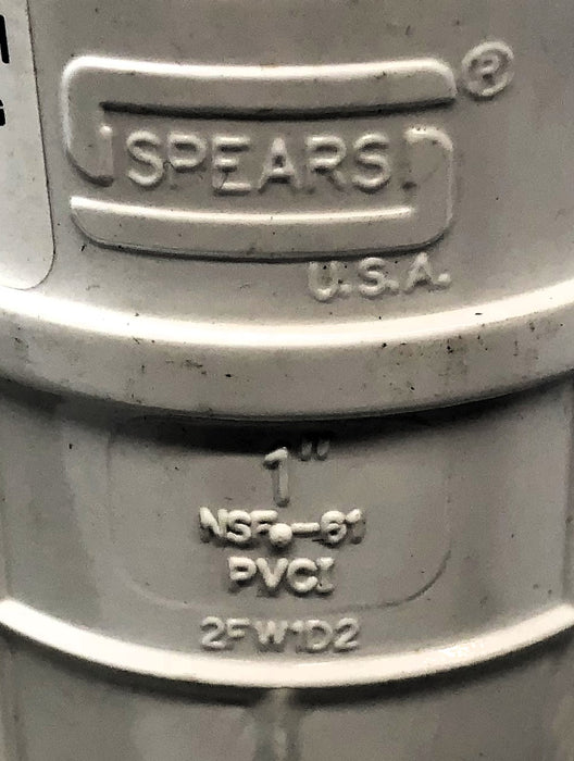 Spears 1" PVC Repair Coupling S118-10 (2FW1C2) [Lot of 3] NOS