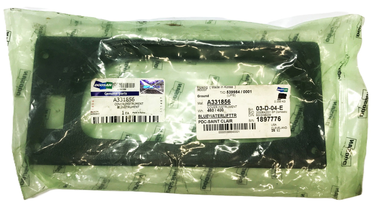 Doosan Forklift Instrument Cover A331856 NOS