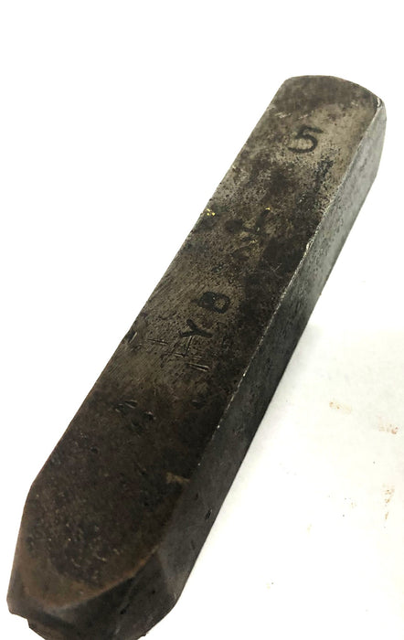YB 1/2 Inch Number Metal Stamp 5 USED
