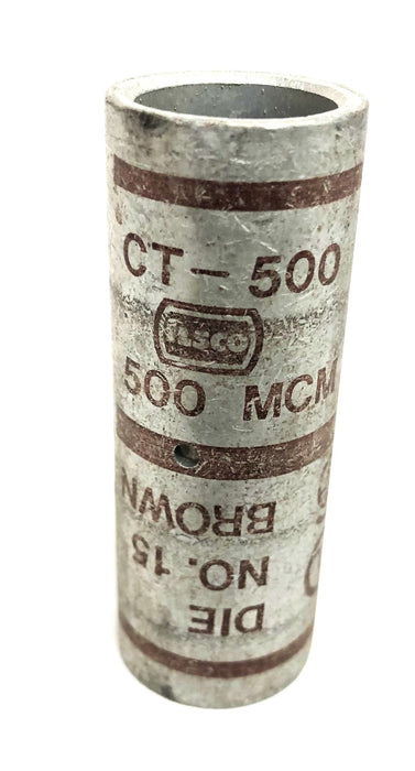 Ilsco Die NO15 Brown Compression Butt Splice CT-500 (500MCM) [Lot of 2] NOS
