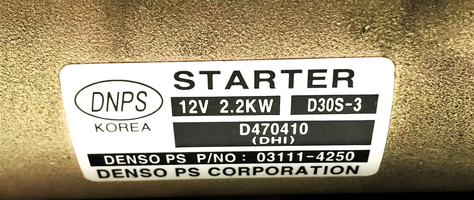 Denso 12V Starter Motor D470410 NOS