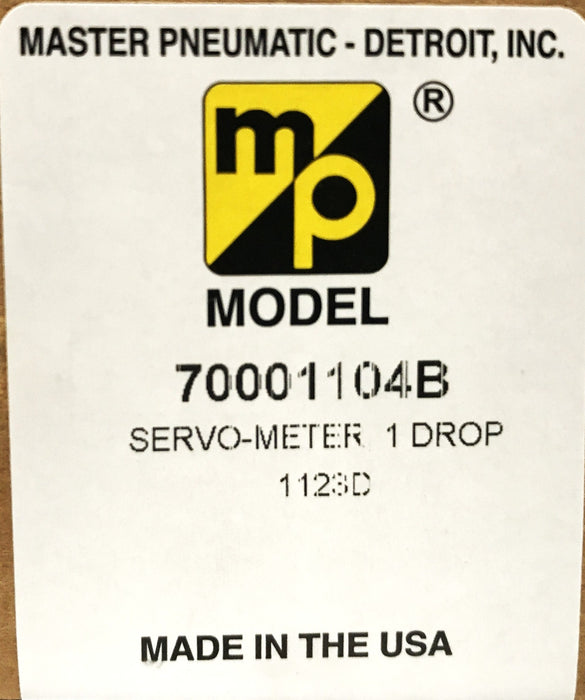 Master Pneumatic Servo-Meter 1-Drop Oil Injector 700-01-104B NOS