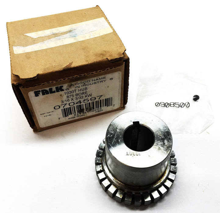 Falk 1030T Hub .875 Bore 3/16" x 3/32" KW 0704597 NOS