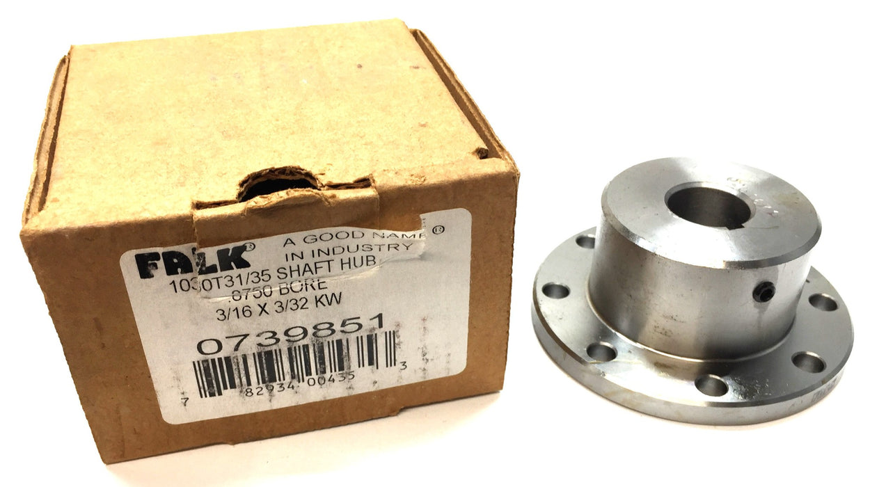 Falk 1030T31 Shaft Hub .8750 Bore 3/16" x 3/32" KW 0251671 (0739851) NOS