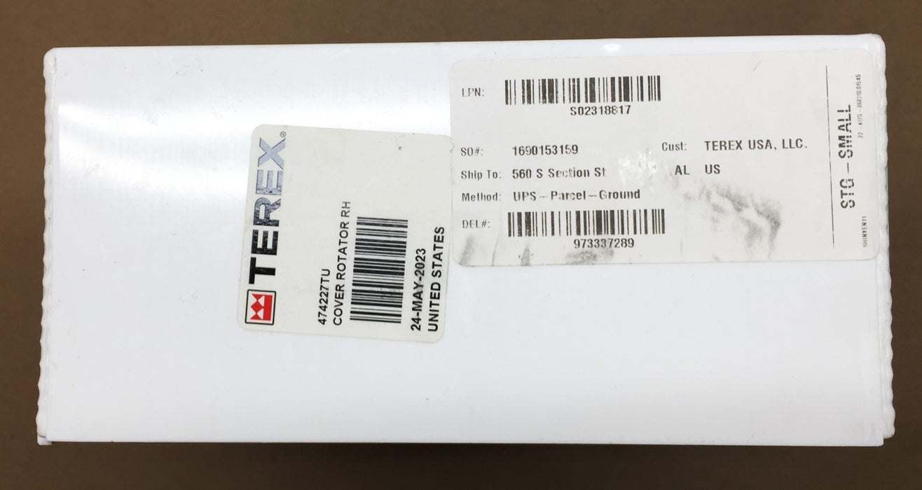 Terex Right-Hand Cover Rotator 474227TU NOS