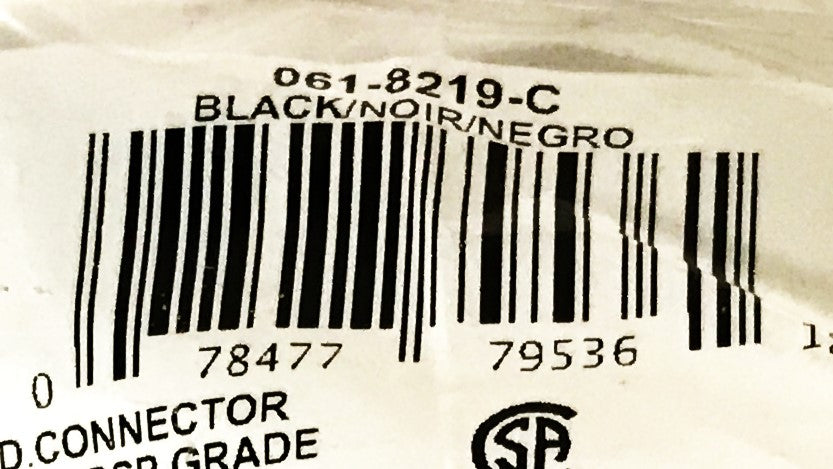 Leviton Black 2-Pole 3-Wire Female Connector 8219-C [Lot of 2] NOS