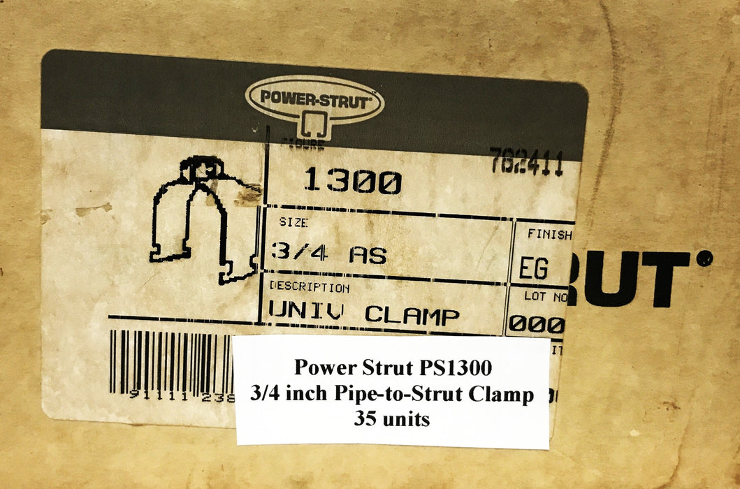 Power Strut Pipe to Strut Clamp PS1300 [Lot of 35] NOS