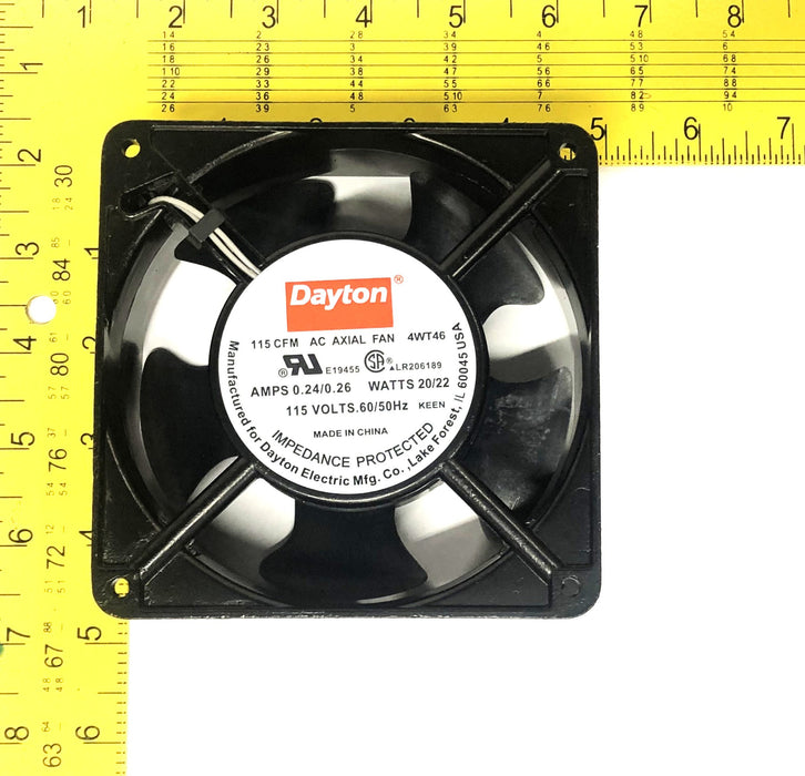 Dayton 115V 60/50Hz 0.24/0.26AMPS 20/22WATTS 115CFM AC Axial Fan 4WT46 NOS