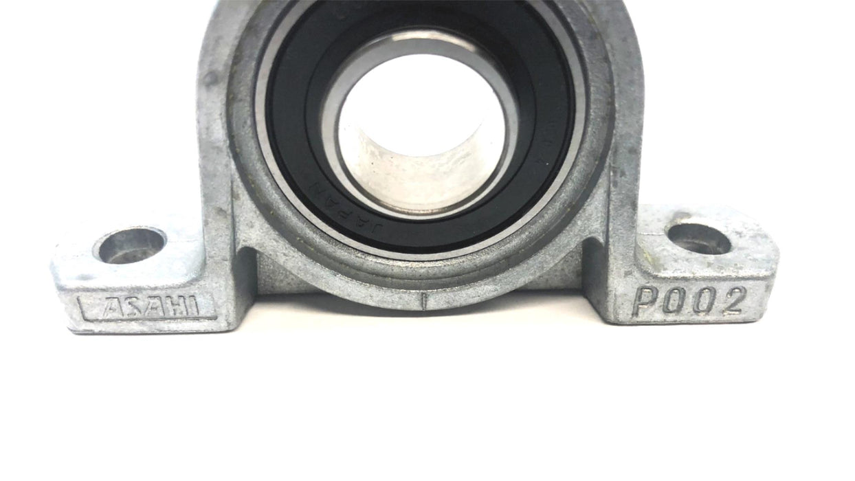 Asahi Pillow Block Ball Bearing W/ Locking Collar UP002 [Lot of 2] NOS