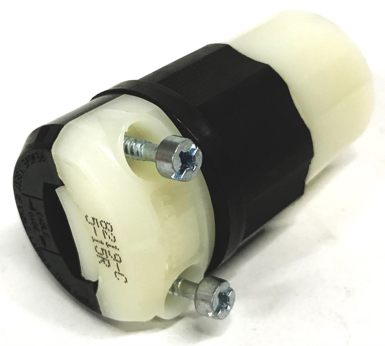 Leviton Black 2-Pole 3-Wire Female Connector 8219-C [Lot of 2] NOS