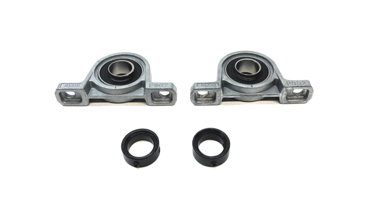 Asahi Pillow Block Ball Bearing W/ Locking Collar UP002 [Lot of 2] NOS