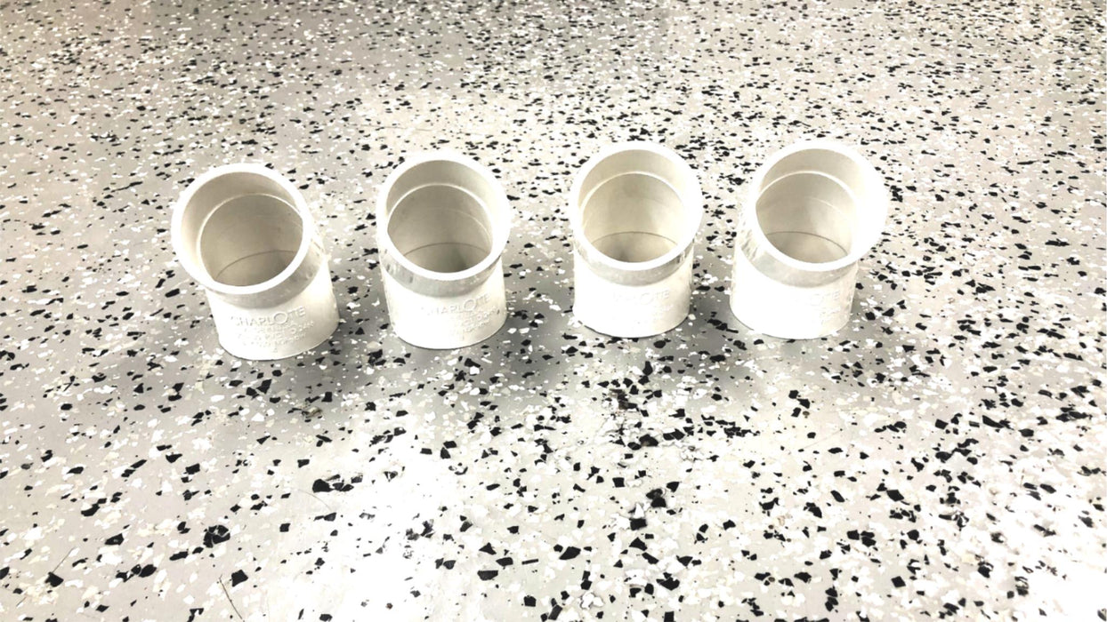 Charlotte 2" PVC SCH40 45 Degree Elbow 417-020 [Lot of 4] NOS