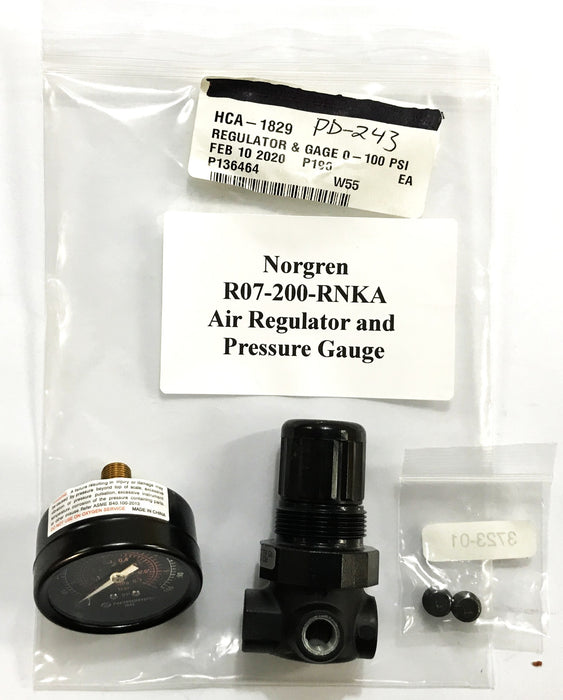 Norgren Air Regulator and Pressure Gauge R07-200-RNKA NOS