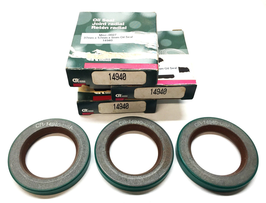 CR Services 37mm x 57mm x 8mm Oil Seal 14940 [Lot of 3] NOS